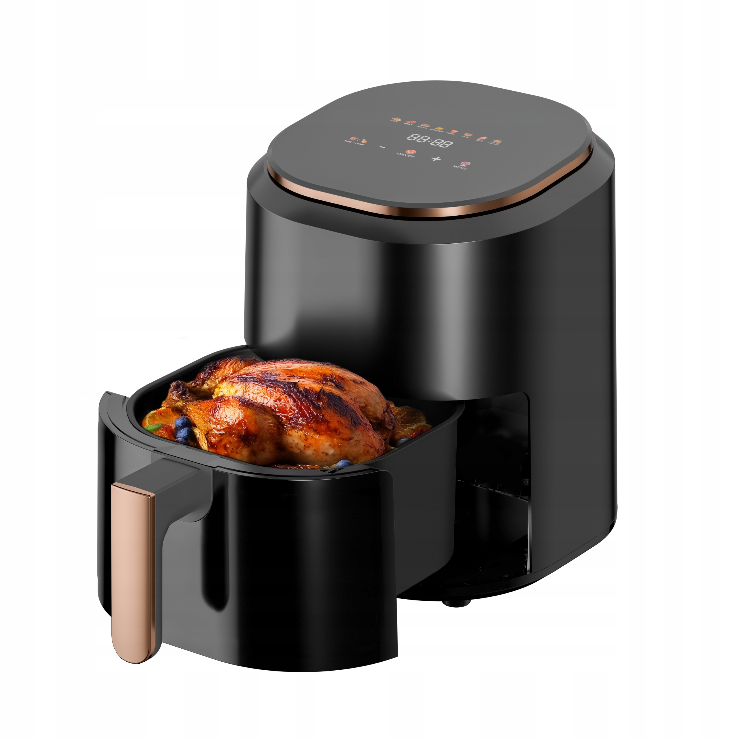 FRYTKOWNICA BEZTŁUSZCZOWA AIR FRYER LINBOX KOLOROWE IKONY CZARNA EAN (GTIN) 5903715553128